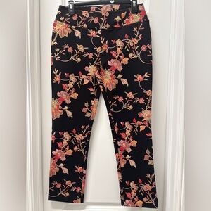 NWOT Soft Surroundings Indian Rose Ponte Pants- Pull On- SIZE Small PETITE